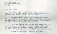 Jewish Committee for Relief Abroad letter