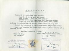 Police Certificate - for emigration 