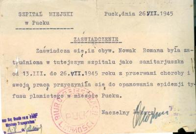 Certificate of employment