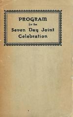 Program Booklet for 1927 Installation of Rabbi Chaim Fishel Epstein as Rabbi of Kneseth Israel Congregation