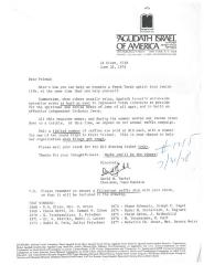 Agudath Israel of America (New York, New York) - Letter Soliciting Donations for World-Wide Campaign, 1978