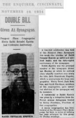 Article Regarding Rabbi Betzalel Epstein Elected as Rabbi of Prospect Place Synagogue, Cincinnati, Ohio