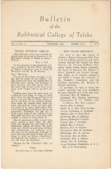 Bulletin of the Rabbinical College of Telshe, Vol I - Issue 2 - Telshe Yeshiva (Cleveland, Ohio)