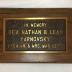 Plaque that reads, "In Memory of Rev. Nathan &amp; Leah Yarnovsky From Mr. &amp; Mrs. Max Gert." 