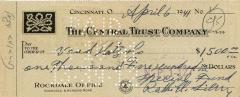 Check for $1,500 to the Vaad Hatzalah from Rabbi Eliezer Silver, 1941