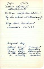 Zlotta Silverblatt's cemetery account statement from Kneseth Israel, beginning March 2, 1966