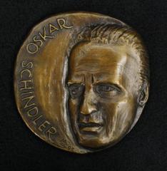 Oskar Schindler Bronze Medal by Holocaust Survivor Marika Somogyi - 1995