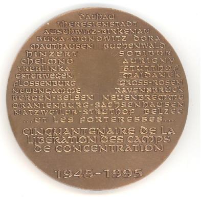 Medal Commemorating the 50th Anniversary of the Liberation of the Concentration Camps - 1995