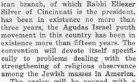 Article Regarding Agudath Israel of America's Third Convention Held in Baltimore, Maryland in 1941 - Chicago Sentinel