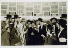 Rabbi Silver outside the 5th Knessia Gedola Agudath Israel World Organization in Jerusalem 1964