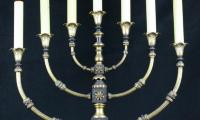 Pair of 7 Branch Menorahs Temple Bene Israel, Hamilton, OH
