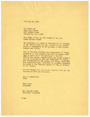 Letter from New Hope Congregation to Family of Rabbi Eliezer Silver Upon His Death