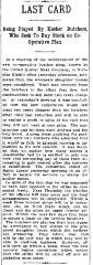 Article Regarding Last Card for Kosher Butchers – 5.29.1910