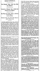 The Strange Story Told by a Russian Hebrew Granted a Divorce By a Rabbi for Twenty Five Dollars, His Watch and Chain Held as Security for the Money.
 