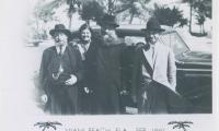 Picture of Rabbi Eliezer Silver in Miami Beach Florida with Unidentified Individuals in 1940