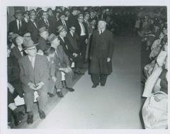 Rabbi Eliezer Silver Walking Down the Aisle at an Unidentified Wedding