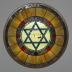 Stained Glass Window from Anshe Sholom (The Romanishe Shul), Cincinnati, Ohio (aka The Golf Manor Synagogue)