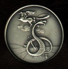 Tribe of Dan - Salvador Dali 1973 25th Anniversary of Israel Silver Medal