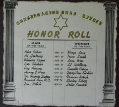 Honor Roll for Congregation B’Nai Tzedek (Cincinnati, Ohio)