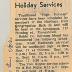 Northern Hills  Synagogue (Beth El) High Holiday Services Announcement Articles 1962 - 1968 (Cincinnati, OH)