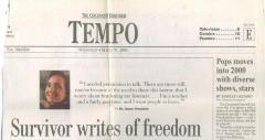 "Survivor writes of Freedom" - article published in The Cincinnati Enquirer