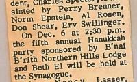 Newspaper Articles Concerning Services held at Northern Hills Synagogue (Cincinnati, OH)