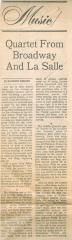 "Quartet From Broadway and La Salle" - article published in The New York Times