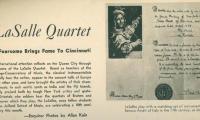 "The LaSalle Quartet: Musical Foursome Brings Fame to Cincinnati" - newspaper article