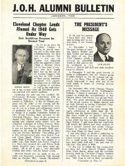 J.O.H. Alumni Bulletin January 1940