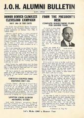J.O.H. Alumni Bulletin May, 1940 (Cincinnati, OH)